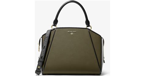 michael kors cleo|Cleo Medium Saffiano Leather Satchel – Michael Kors Pre.